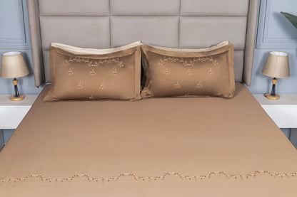 EMBROIDERY BEDSHEET 100% COTTON (3PCS) - Bedding Bliss