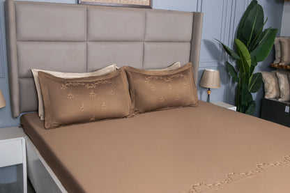 EMBROIDERY BEDSHEET 100% COTTON (3PCS) - Bedding Bliss