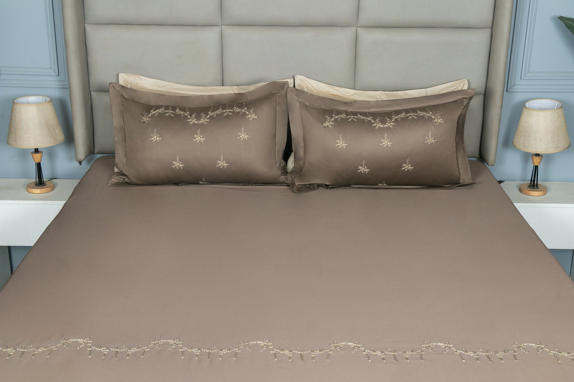 EMBROIDERY BEDSHEET 100% COTTON (3PCS) - Bedding Bliss