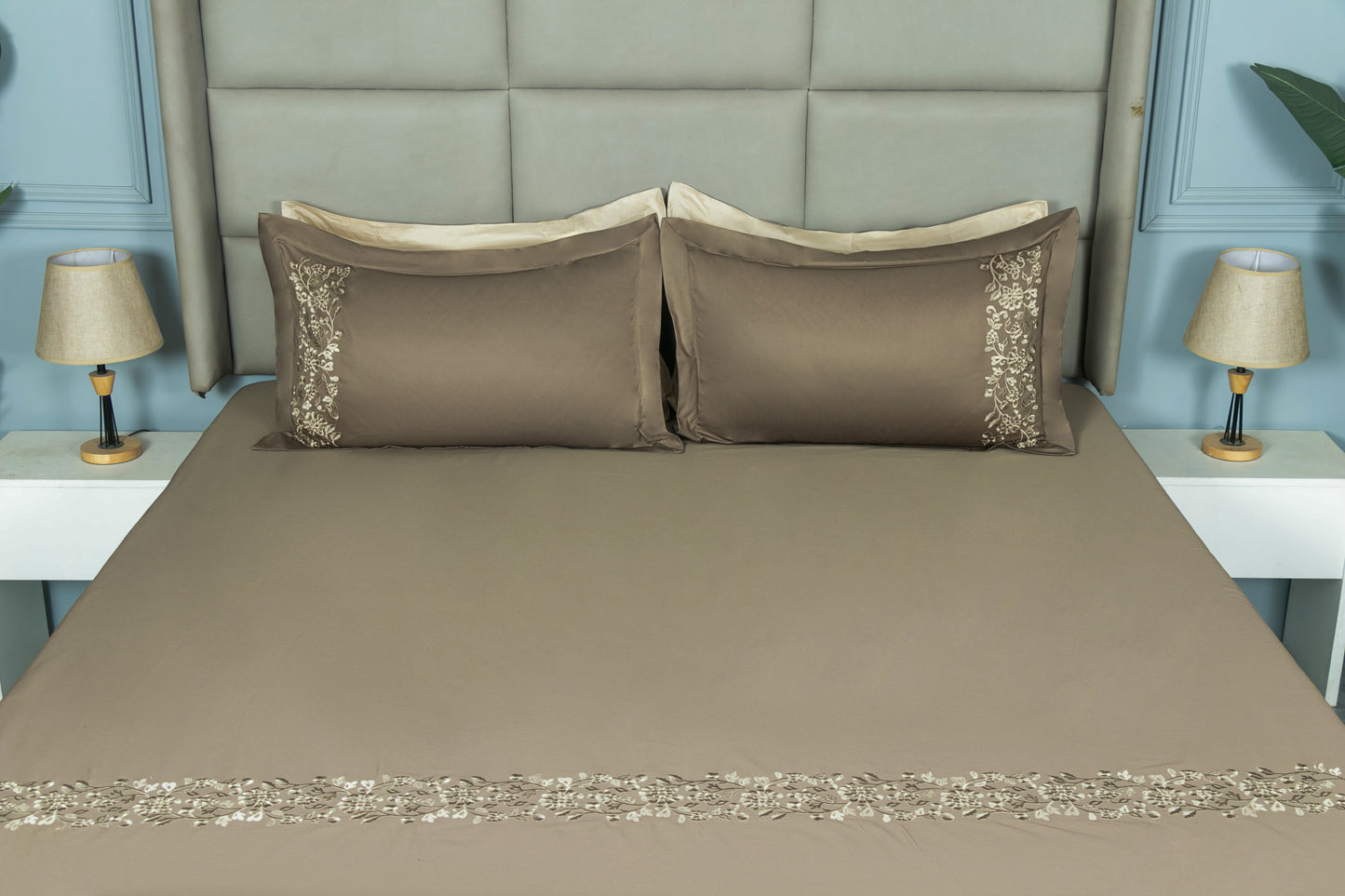 EMBROIDERY BEDSHEET 100% COTTON (3PCS) - Bedding Bliss