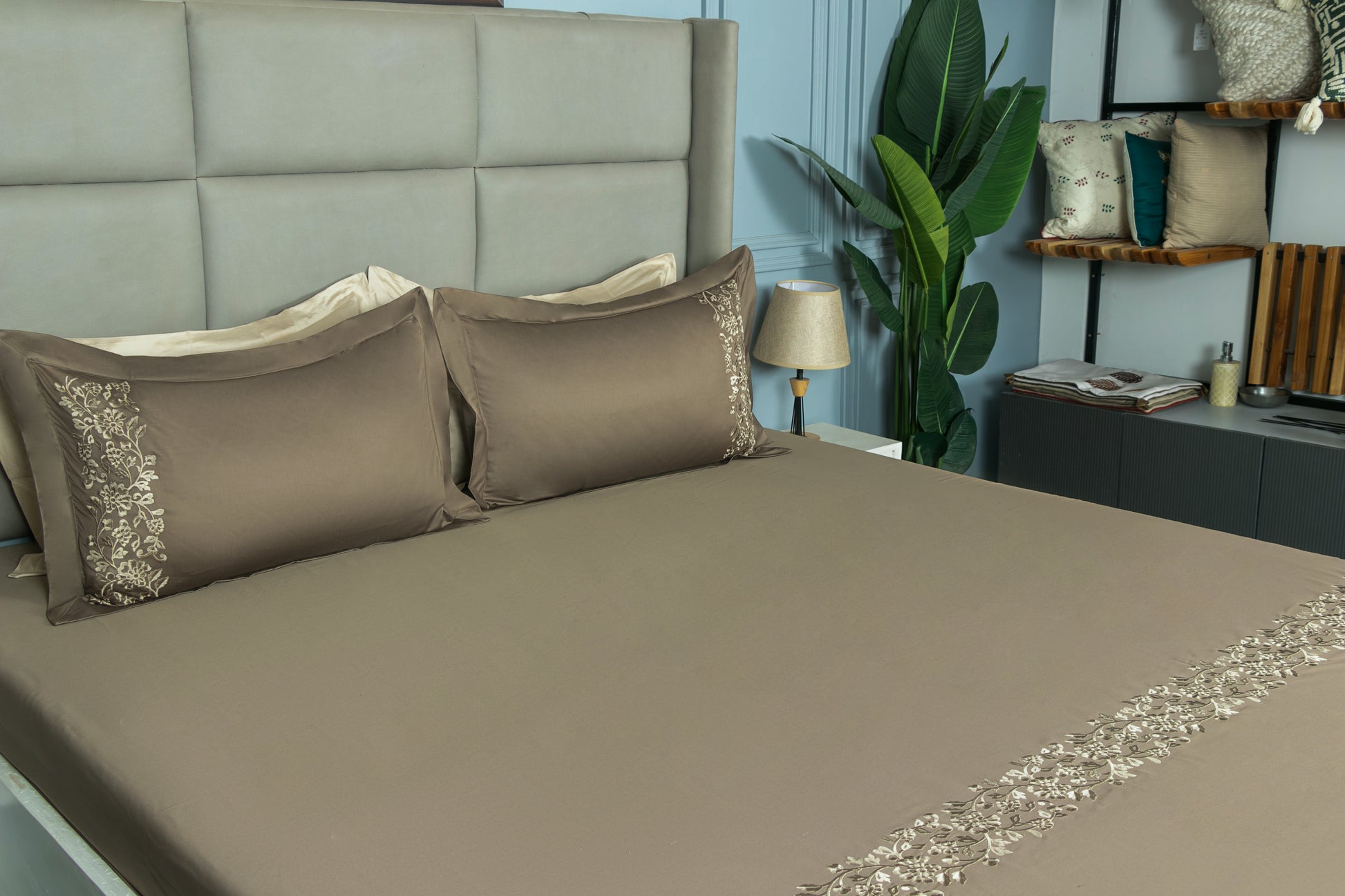 EMBROIDERY BEDSHEET 100% COTTON (3PCS) - Bedding Bliss