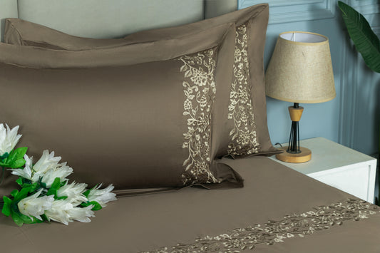 EMBROIDERY BEDSHEET 100% COTTON (3PCS) - Bedding Bliss