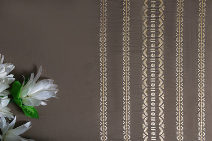 EMBROIDERY BEDSHEET 100% COTTON (MOCHA, 3PCS) - Bedding Bliss