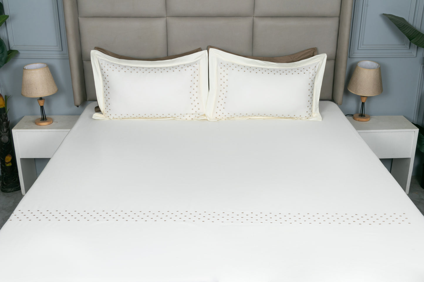 EMBROIDERY BEDSHEET 100% COTTON (3PCS)