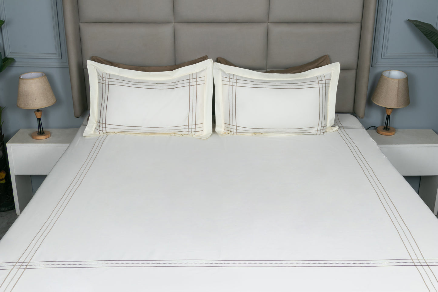 EMBROIDERY BEDSHEET 100% COTTON (3PCS)