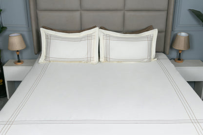 EMBROIDERY BEDSHEET 100% COTTON (3PCS)