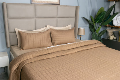 TAUPE MATRIX-QUILTED CALM (3 PCS)