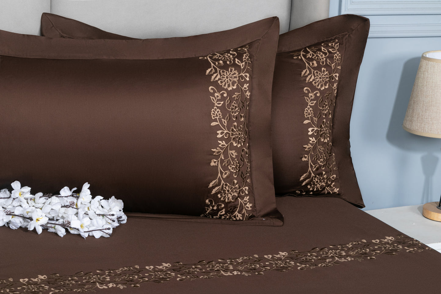 EMBROIDERY BEDSHEET 100% COTTON (3PCS)