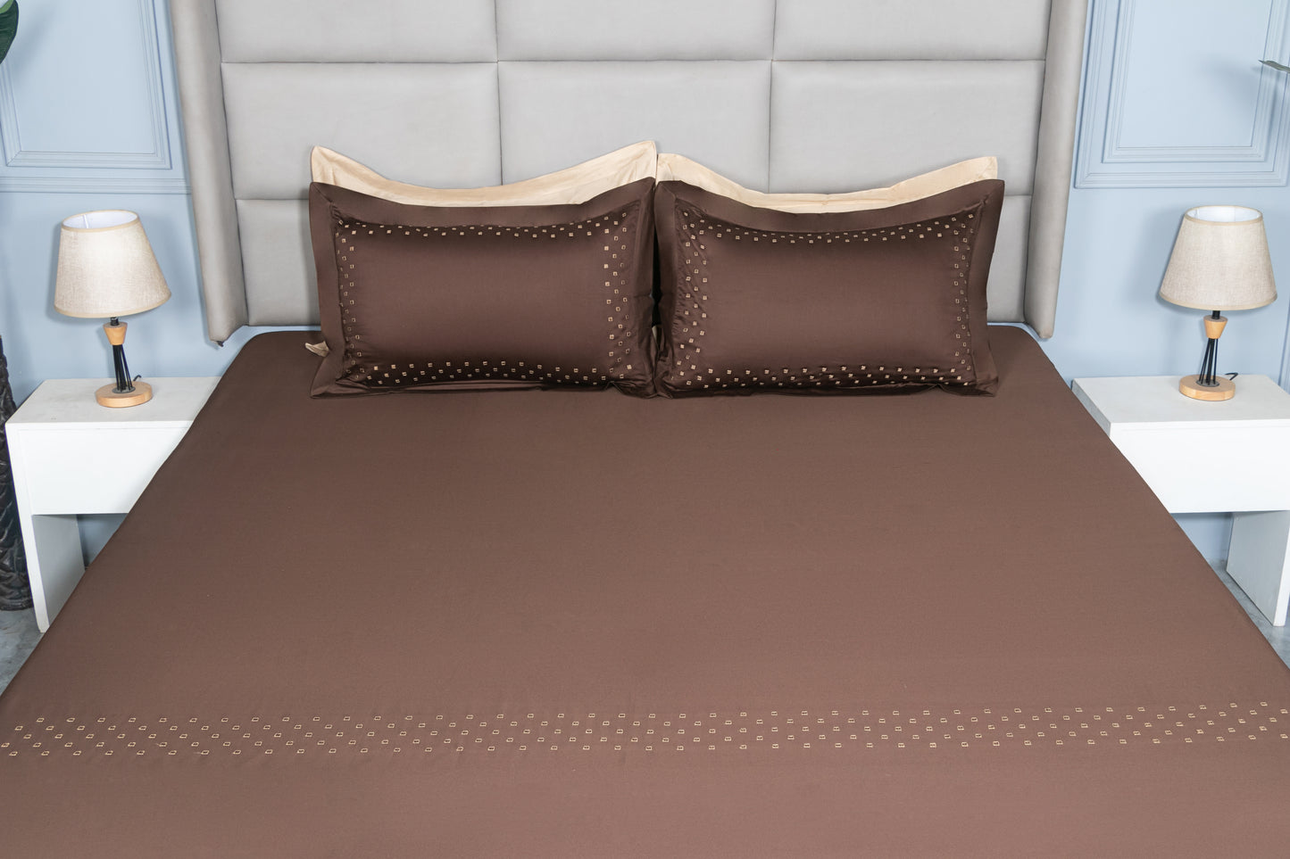 EMBROIDERY BEDSHEET 100% COTTON (3PCS)