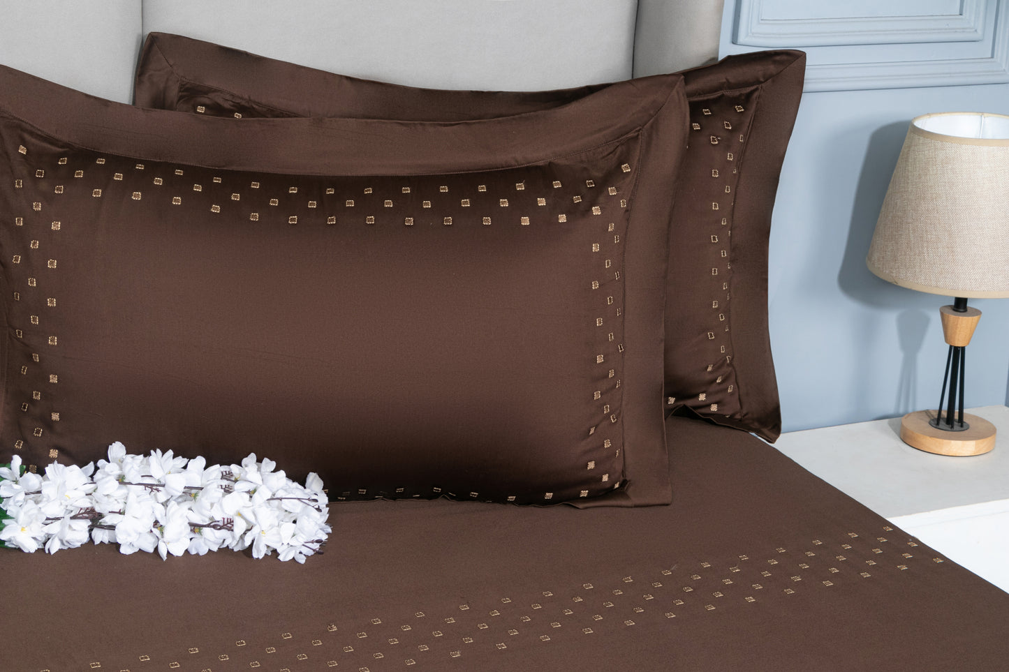 EMBROIDERY BEDSHEET 100% COTTON (3PCS)