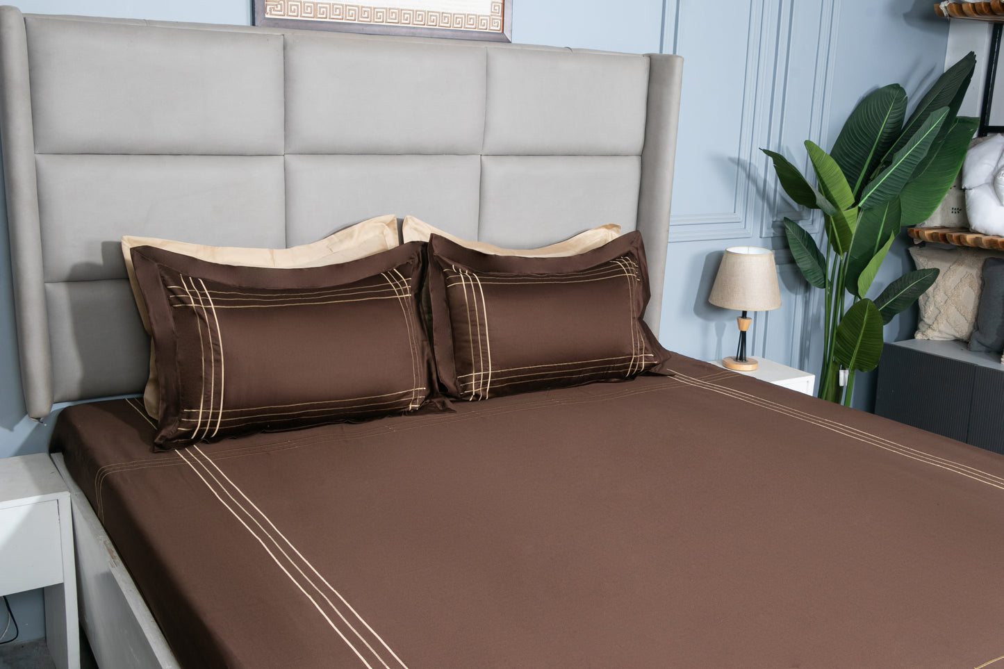 EMBROIDERY BEDSHEET 100% COTTON (3PCS)