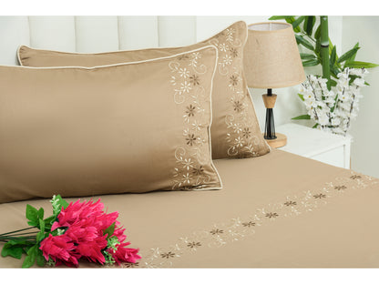 EMBROIDERY BEDSHEET 100% COTTON (3PCS)