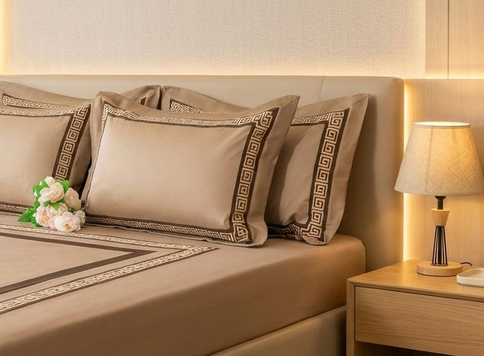 PATCH X EMBROIDERY WORK BEDSHEET 100% COTTON (3 PCS)