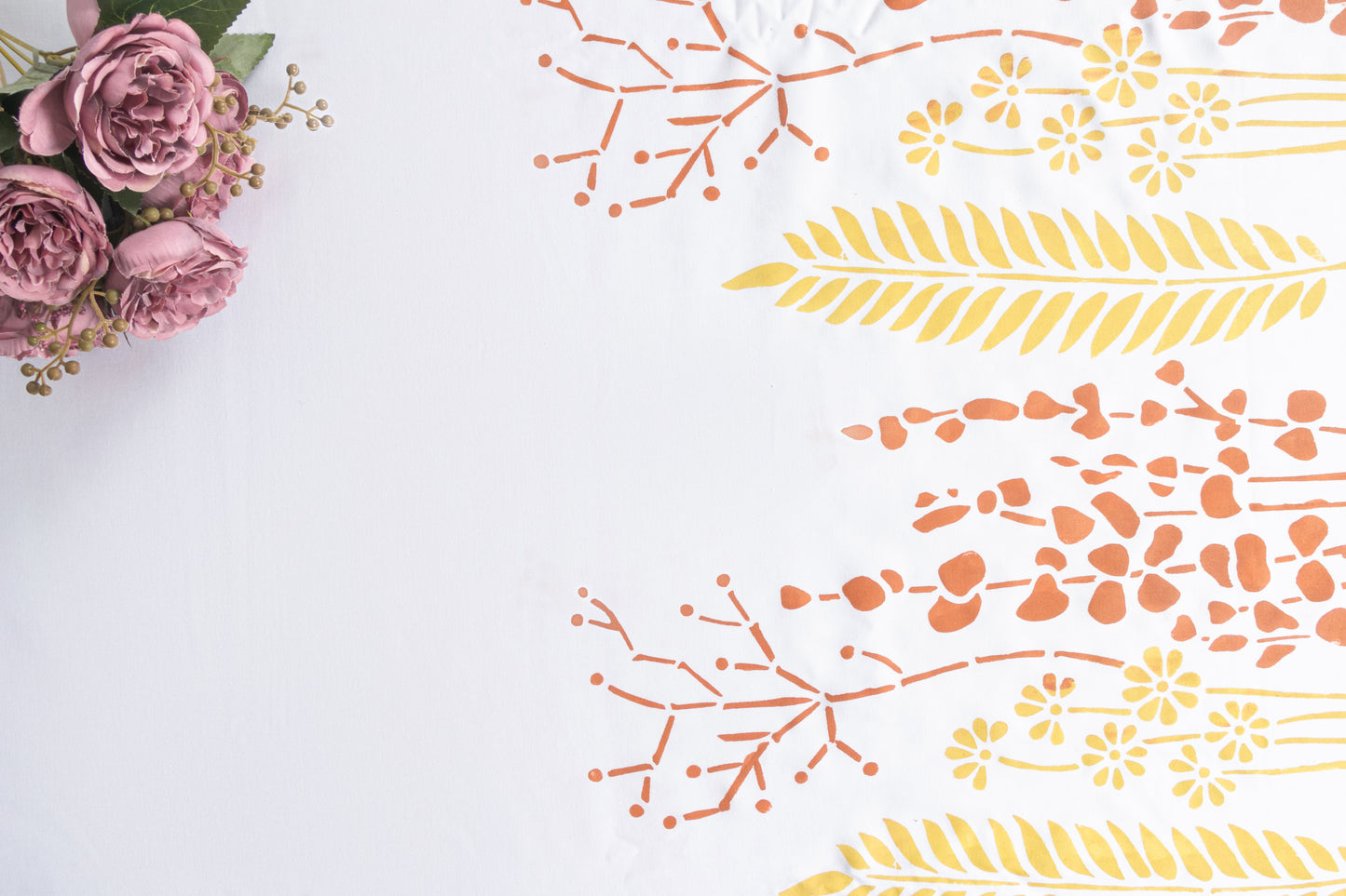 HAND PAINTED BEDSHEET 100% COTTON (3PCS)