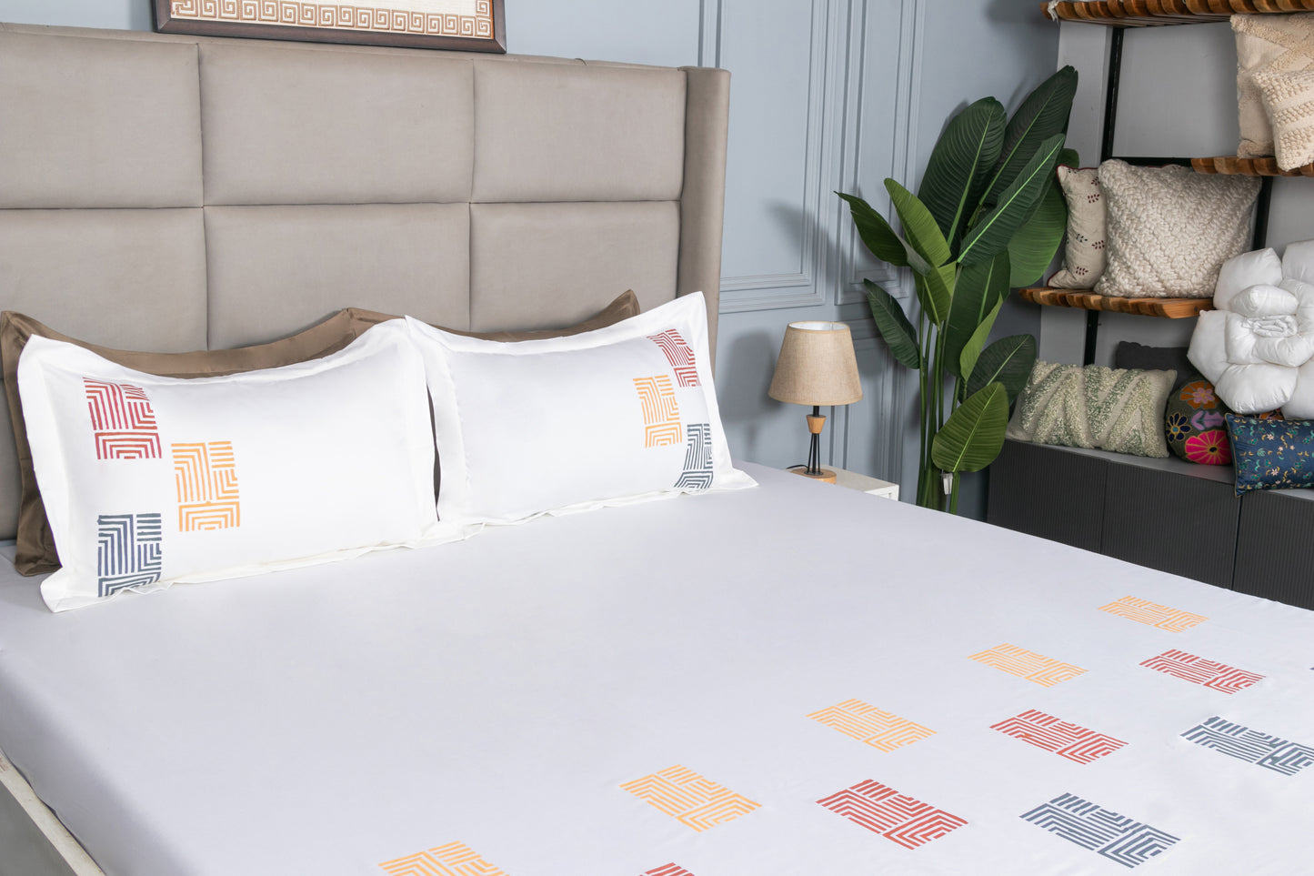 HAND PAINTED BEDSHEET 100% COTTON (3PCS)