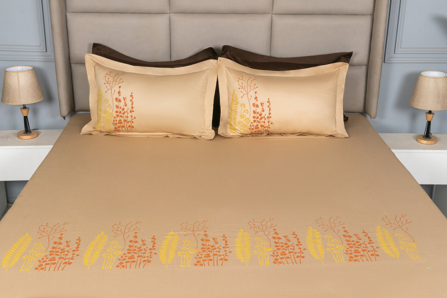 HAND PAINTED BEDSHEET 100% COTTON (3PCS)