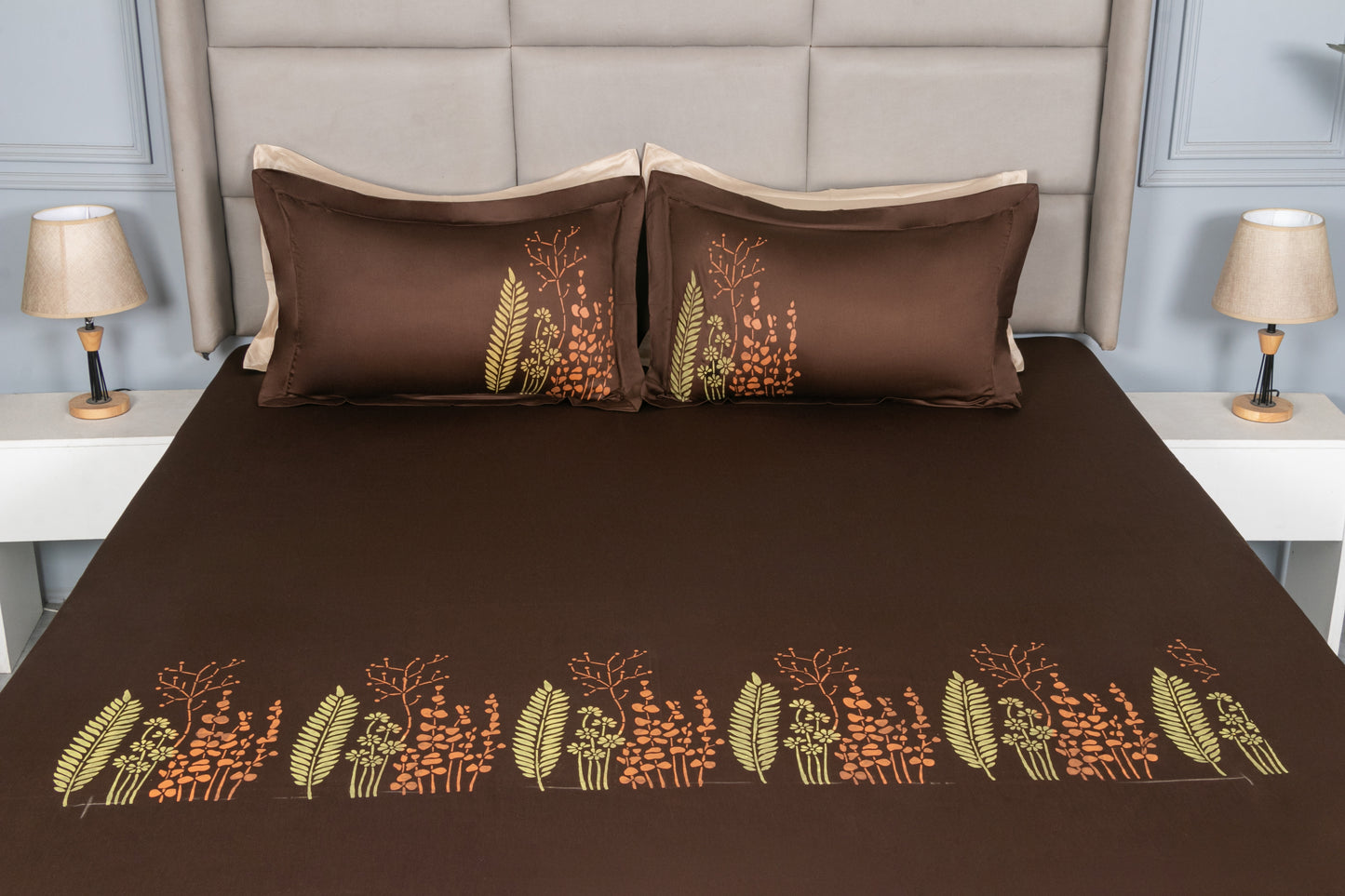 HAND PAINTED BEDSHEET 100% COTTON (3PCS)