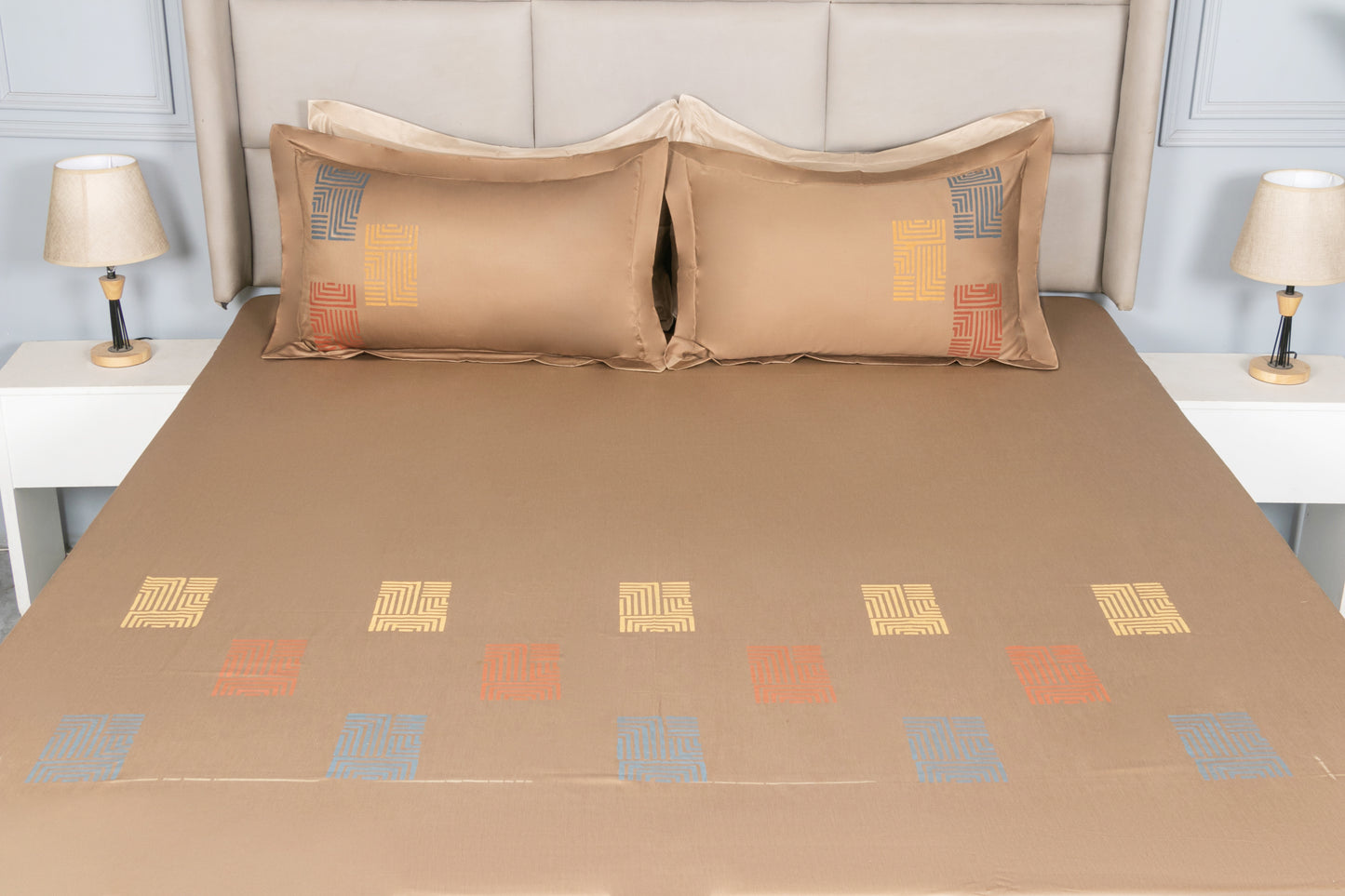 HAND PAINTED BEDSHEET 100% COTTON (3PCS)