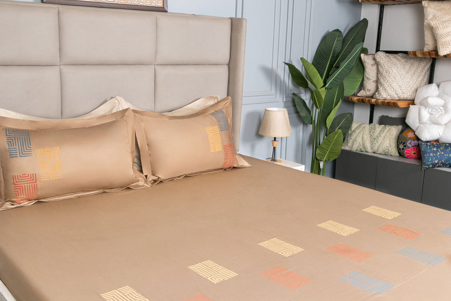 HAND PAINTED BEDSHEET 100% COTTON (3PCS)