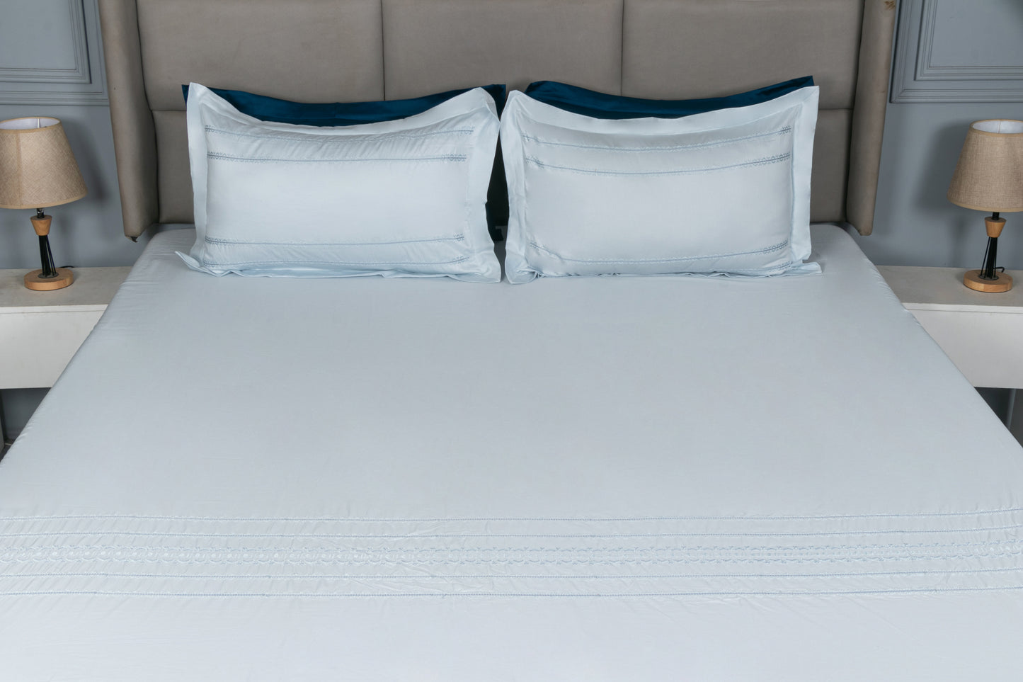 EMBROIDERY BEDSHEET 100% COTTON  (3PCS)