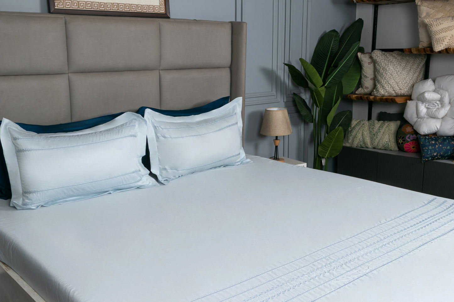 EMBROIDERY BEDSHEET 100% COTTON  (3PCS)