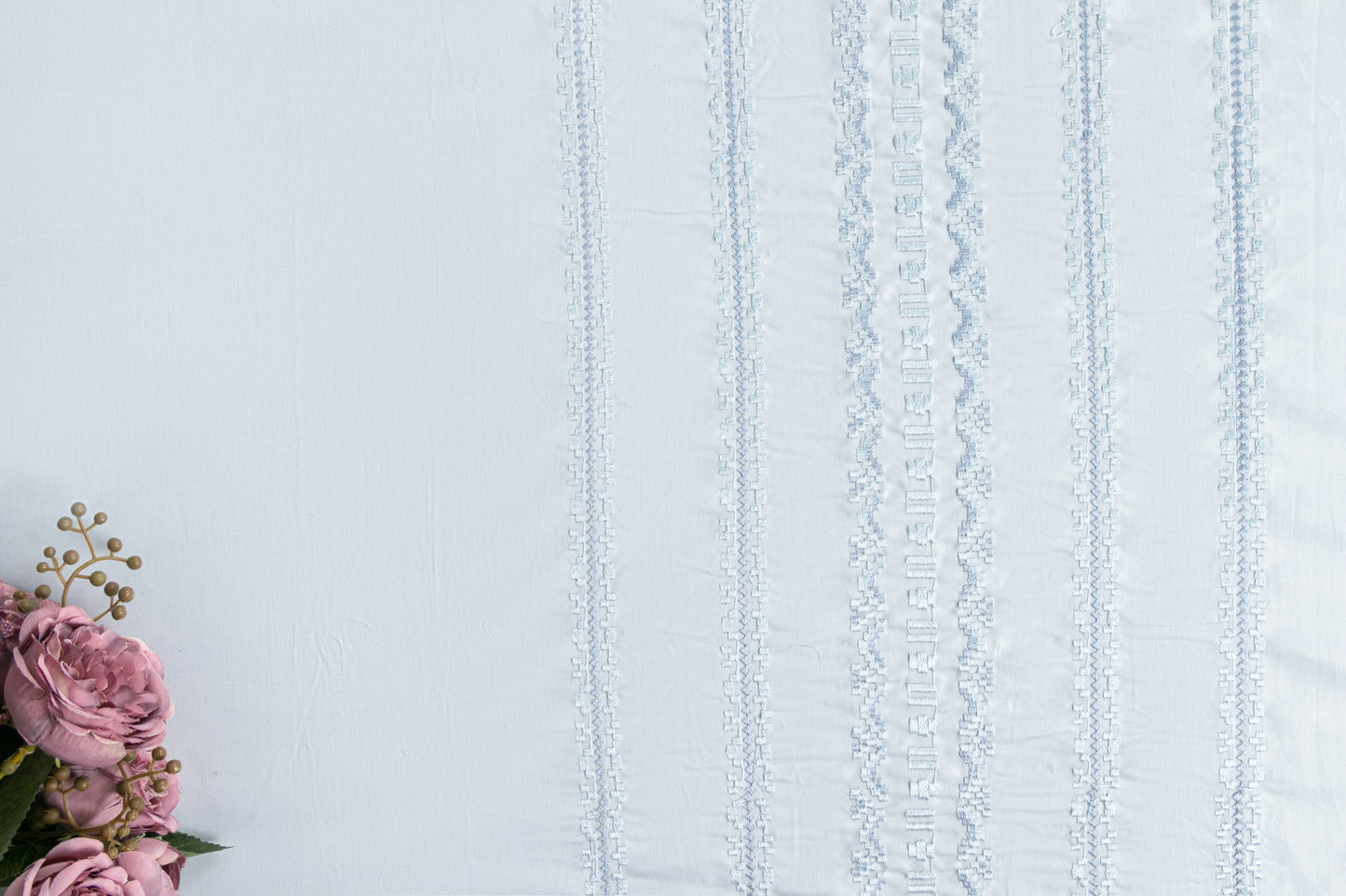 EMBROIDERY BEDSHEET 100% COTTON  (3PCS)