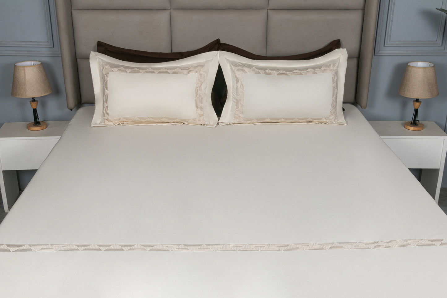 EMBROIDERY BEDSHEET 100% COTTON (3PCS)