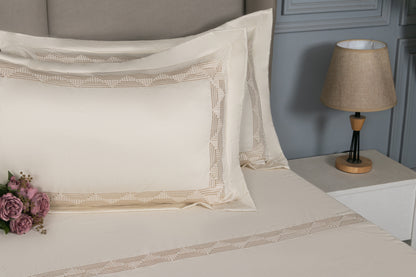 EMBROIDERY BEDSHEET 100% COTTON (3PCS)