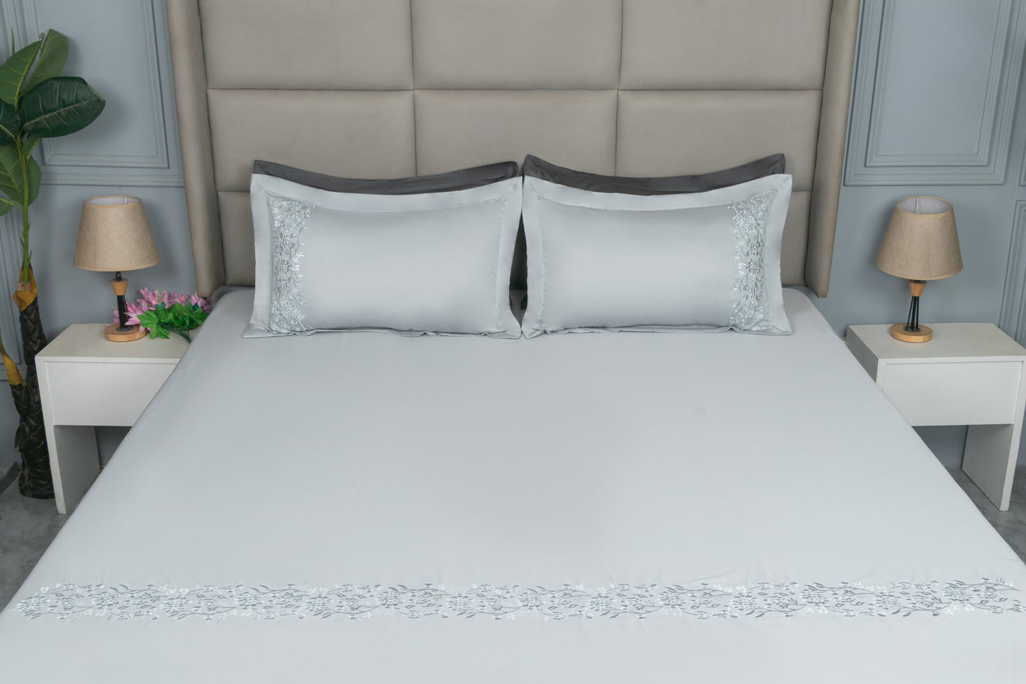 EMBROIDERY BEDSHEET 100% COTTON (3PCS)