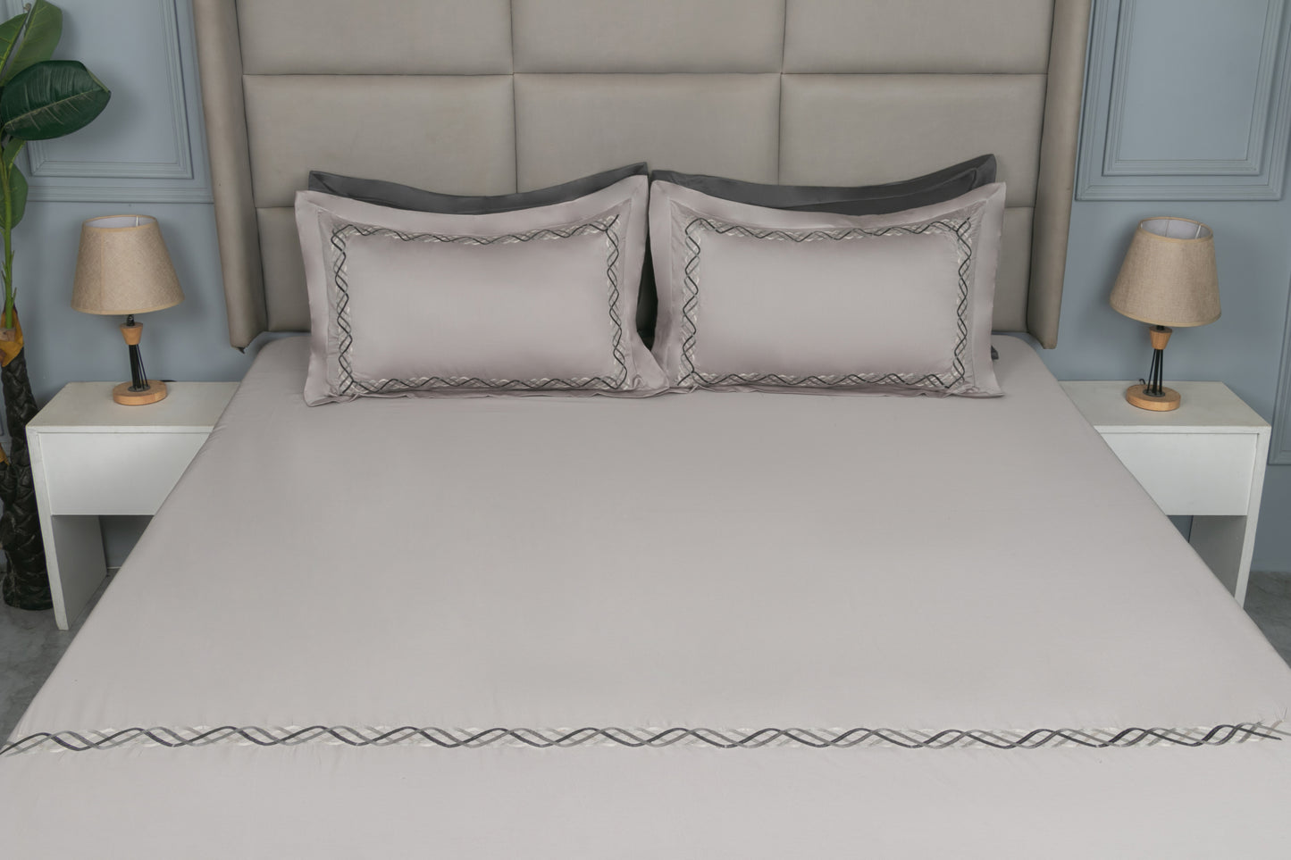 EMBROIDERY BEDSHEET 100% COTTON  (3PCS)