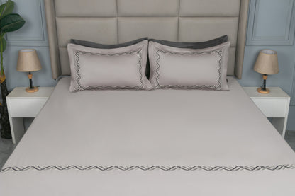 EMBROIDERY BEDSHEET 100% COTTON  (3PCS)