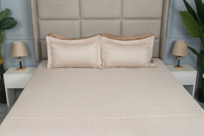 EMBROIDERY BEDSHEET 100% COTTON  (3PCS)