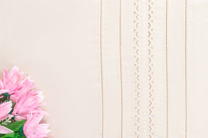 EMBROIDERY BEDSHEET 100% COTTON  (3PCS)