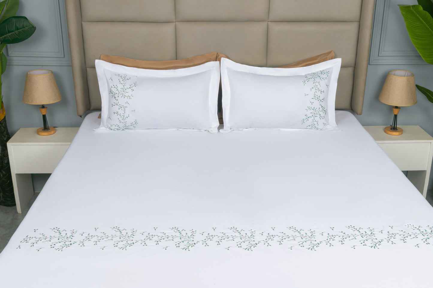 EMBROIDERY BEDSHEET 100% COTTON (3PCS)