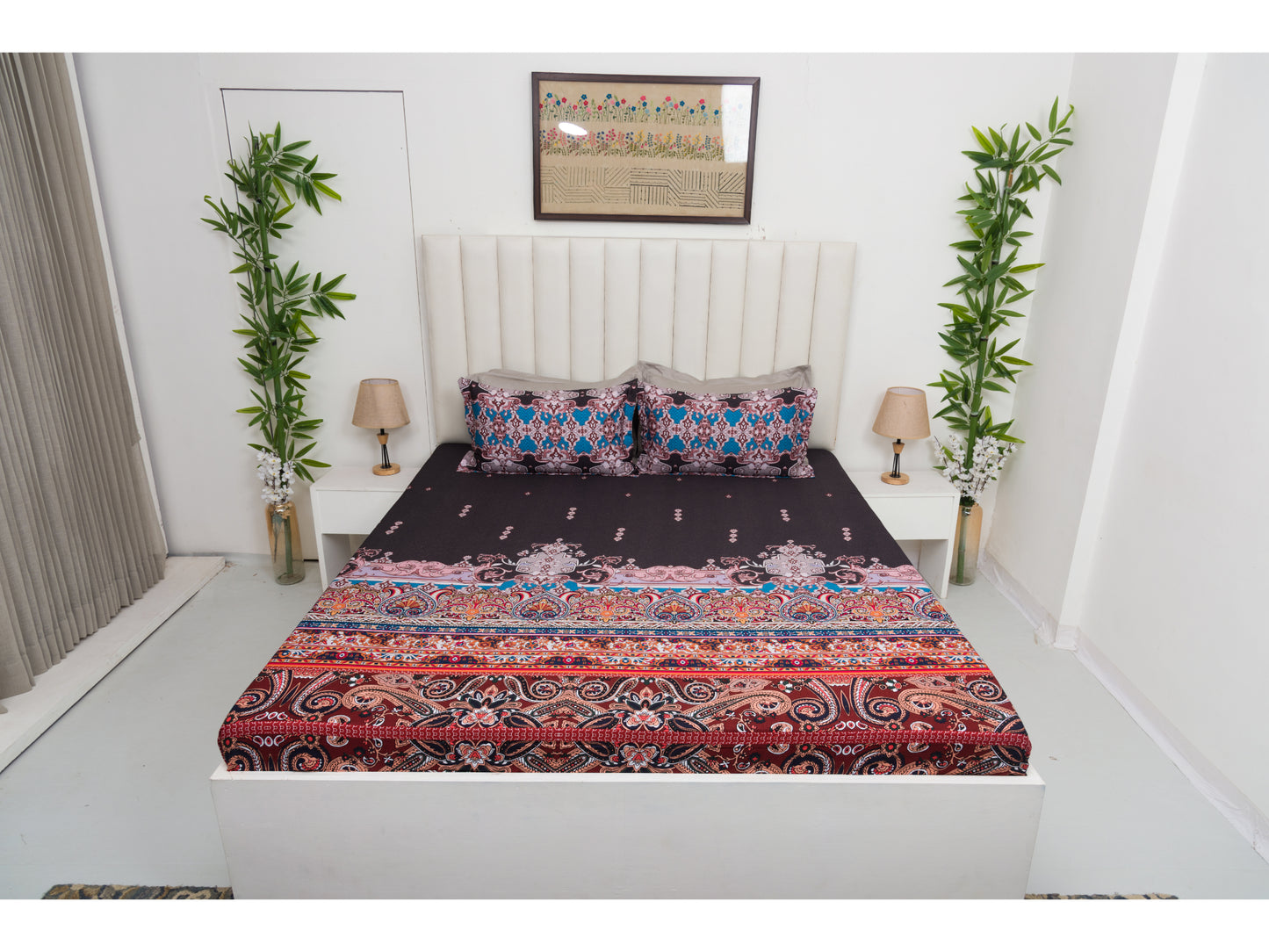 DIGITAL PRINTED BEDSHEET 100% COTTON (3PCS,PRINTED)