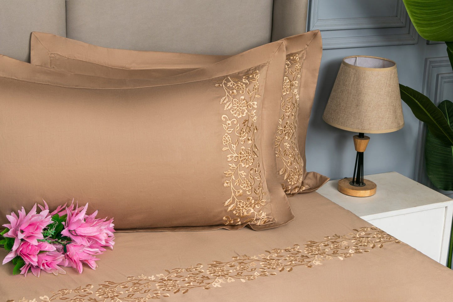 EMBROIDERY BEDSHEET 100% COTTON (3PCS)