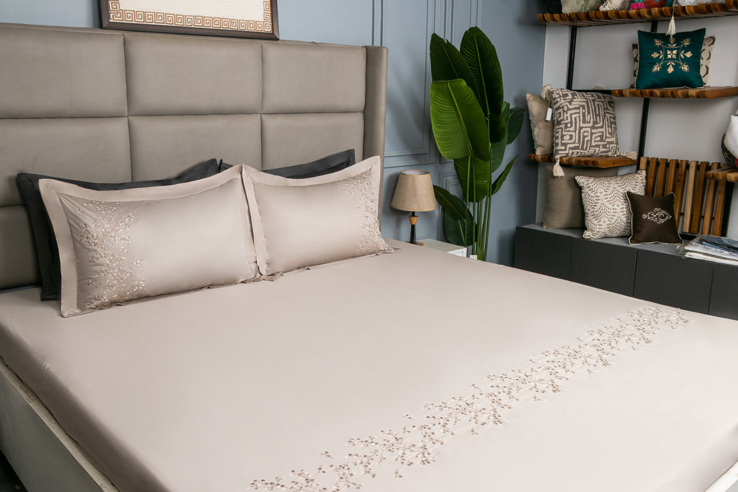 EMBROIDERY BEDSHEET 100% COTTON (3PCS)