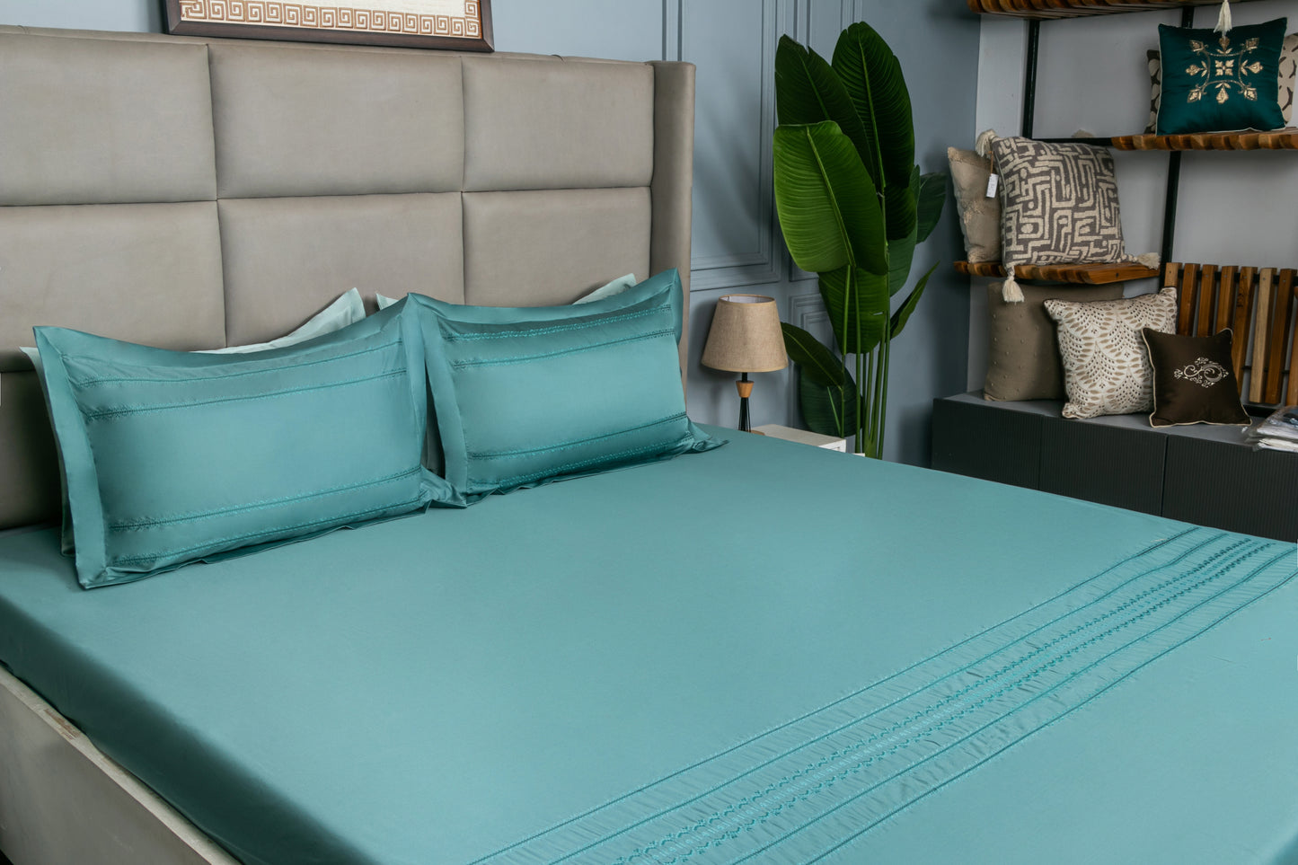 EMBROIDERY BEDSHEET 100% COTTON  (3PCS)