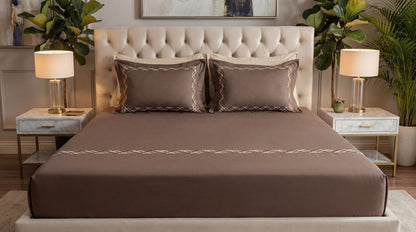 EMBROIDERY BEDSHEET 100% COTTON  (3PCS)