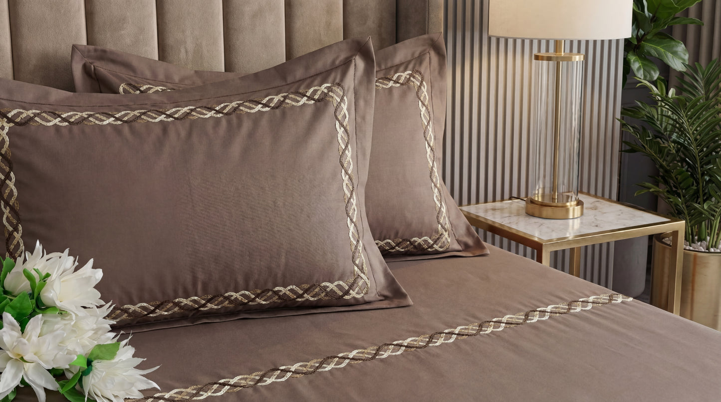 EMBROIDERY BEDSHEET 100% COTTON  (3PCS)