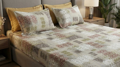 Rustic Weave Printed Bedsheet (3Pcs)
