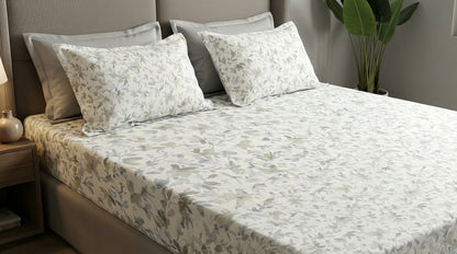 Subtle Petals Printed Bedsheet (3Pcs)