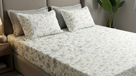 Subtle Petals Printed Bedsheet (3Pcs)