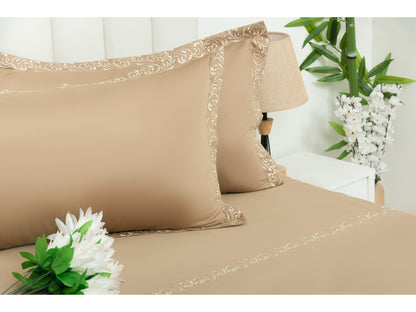 EMBROIDERY BEDSHEET 100% COTTON (3PCS)