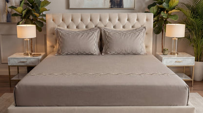 EMBROIDERY BEDSHEET 100% COTTON  (3PCS)