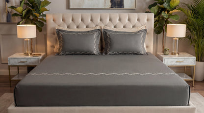 EMBROIDERY BEDSHEET 100% COTTON  (3PCS)