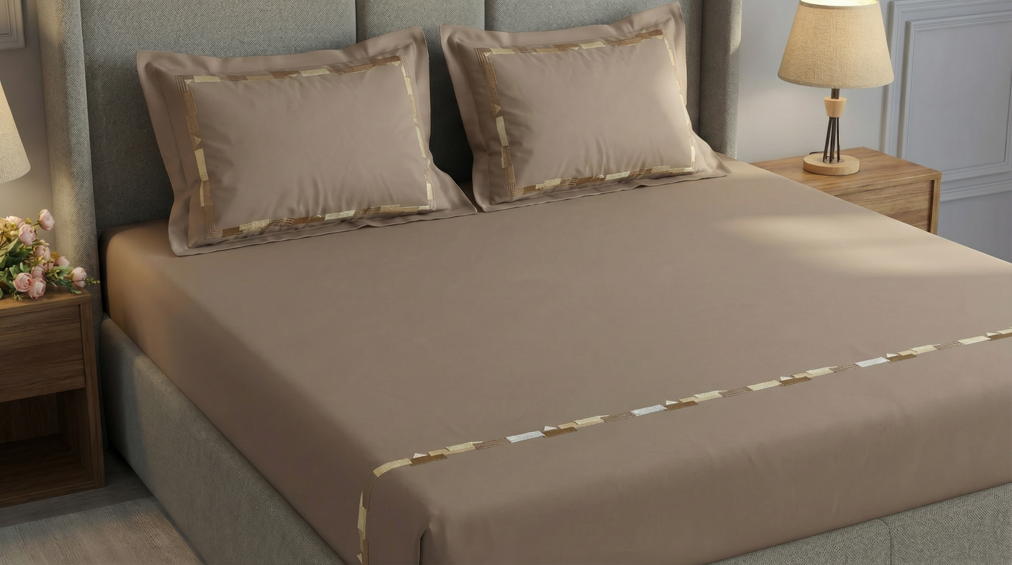 EMBROIDERY BEDSHEET 100% COTTON (3PCS)