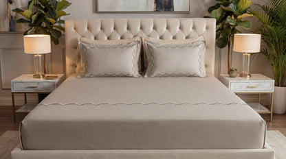 EMBROIDERY BEDSHEET 100% COTTON  (3PCS)