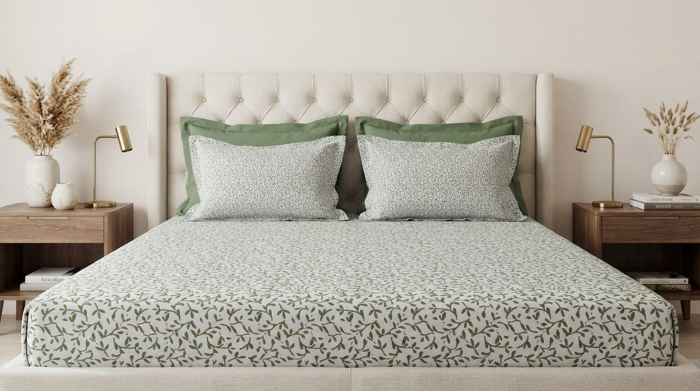 Forest Dusk Printed Bedsheet (3Pcs)