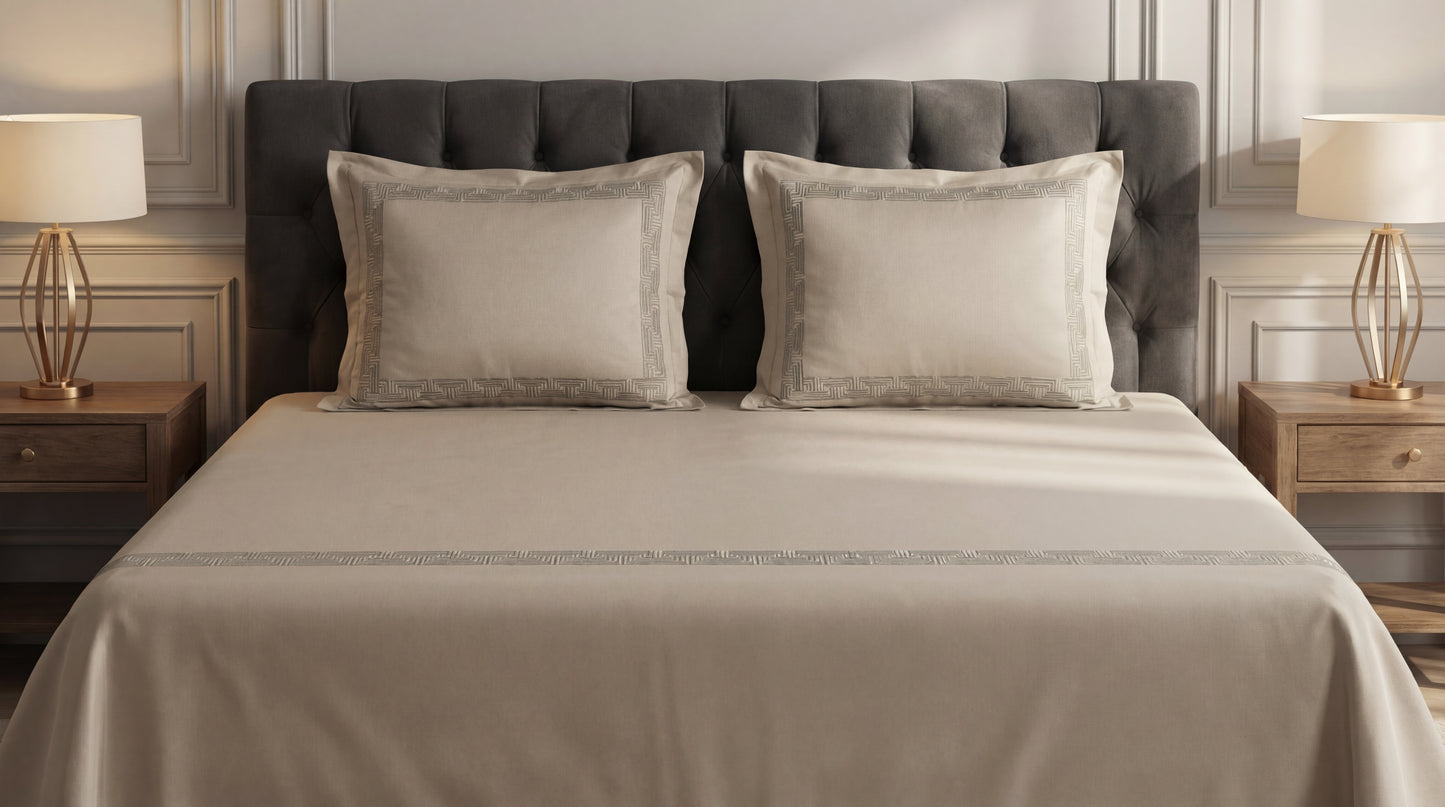 EMBROIDERY BEDSHEET 100% COTTON (3PCS)